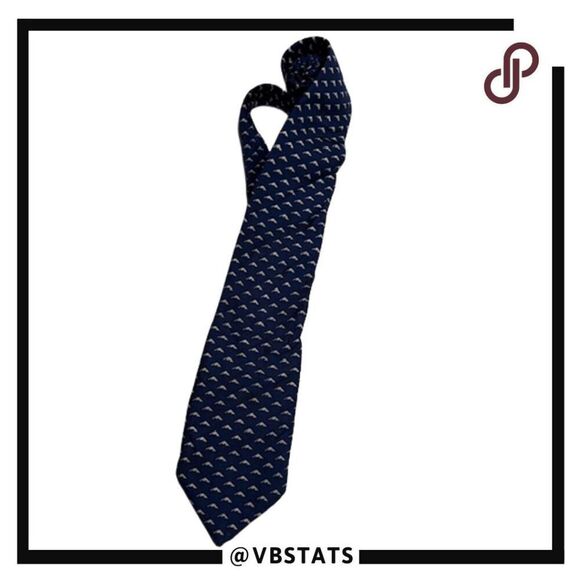 Vineyard Vines Custom Collection Men's USA‎ Geometric Print Silk Neck Tie Blue - Picture 1 of 6